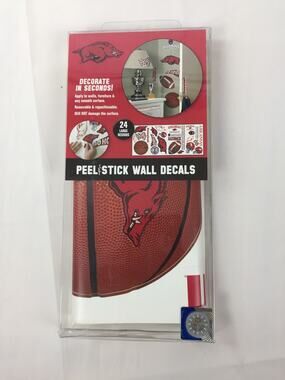Peel And Stick Wall Decals 24 Arkansas Razorbacks Removable Decals